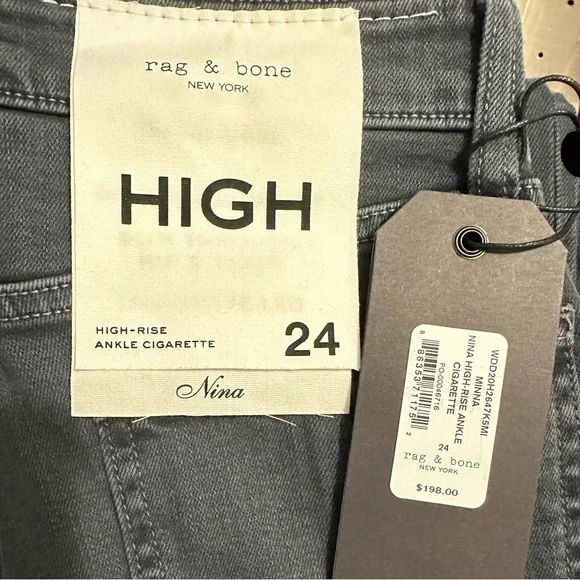 Rag & Bone Minna Nina High rise ankle cigarette size 24 - Picture 1 of 3